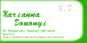marianna domonyi business card